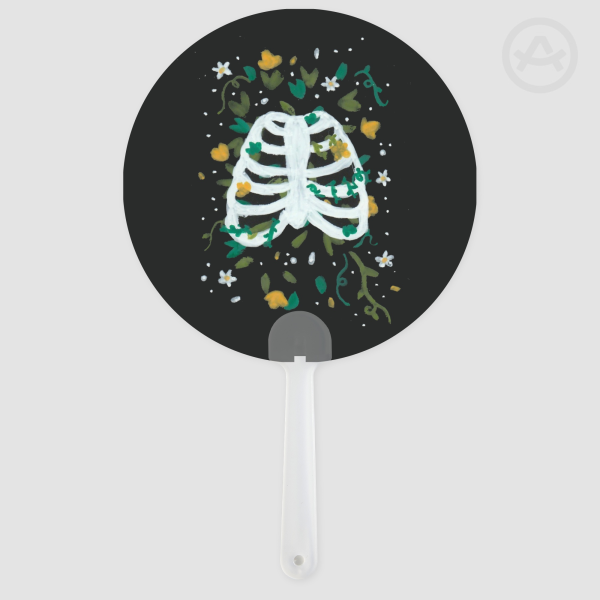 Skeletal Growth Transparent Hand Fan - 6.61"