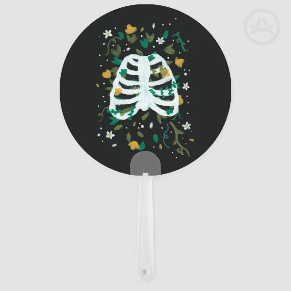 Skeletal Growth Transparent Hand Fan - 6.61"