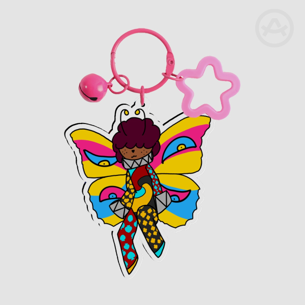Chloro Pansexual Clear Acrylic Keychain