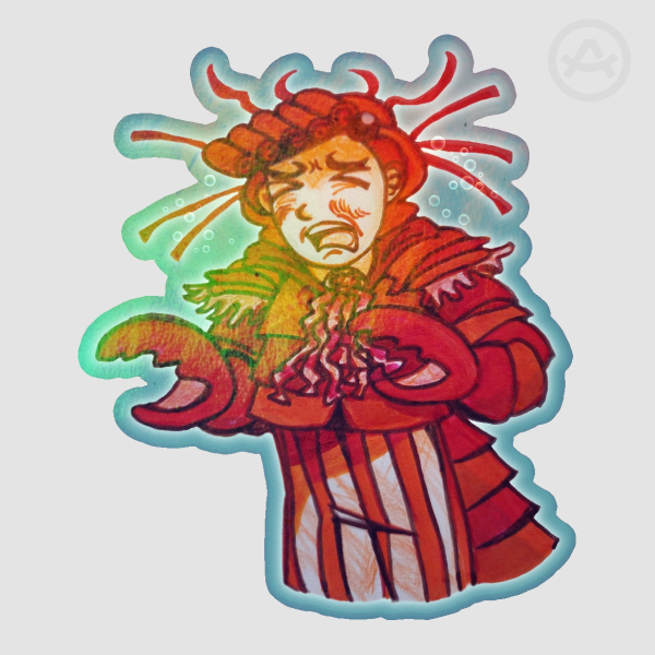 Holografische Guus Garnaal Sticker