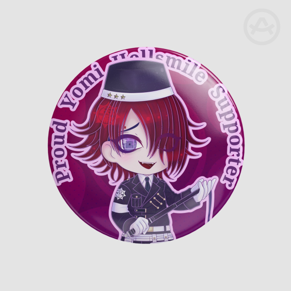 Master Detective Archives: Rain Code Yomi Hellsmile Button Pin 58mm