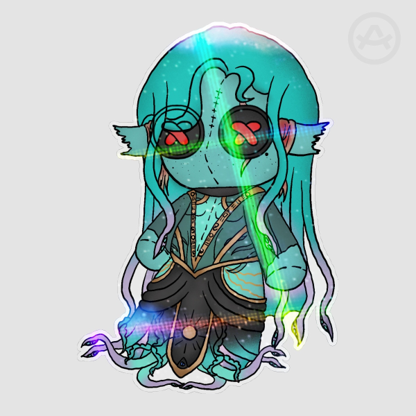 Button doll kallamar sticker