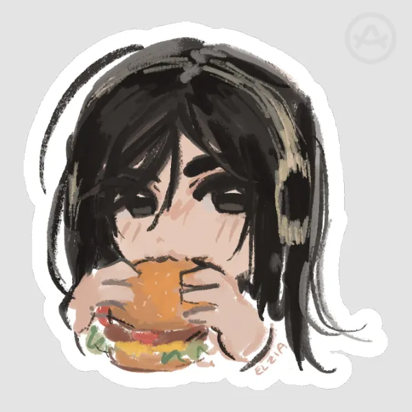Underscores Burger Sticker