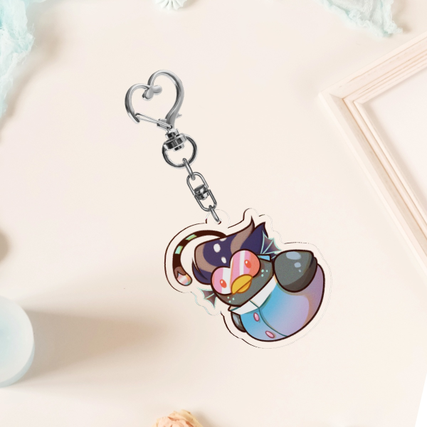 Trans Baxter Duck Keychain