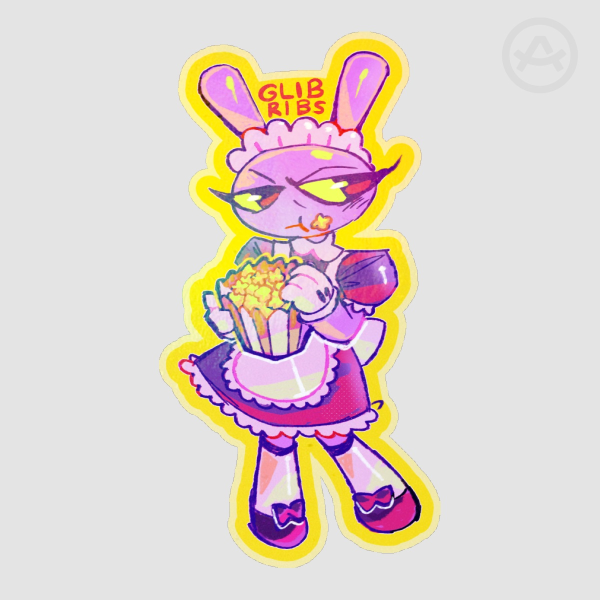 Popcorn Maid Jax Holographic Sticker
