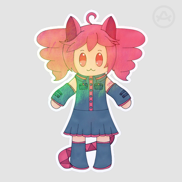Kasane Teto Cat Girl Sticker
