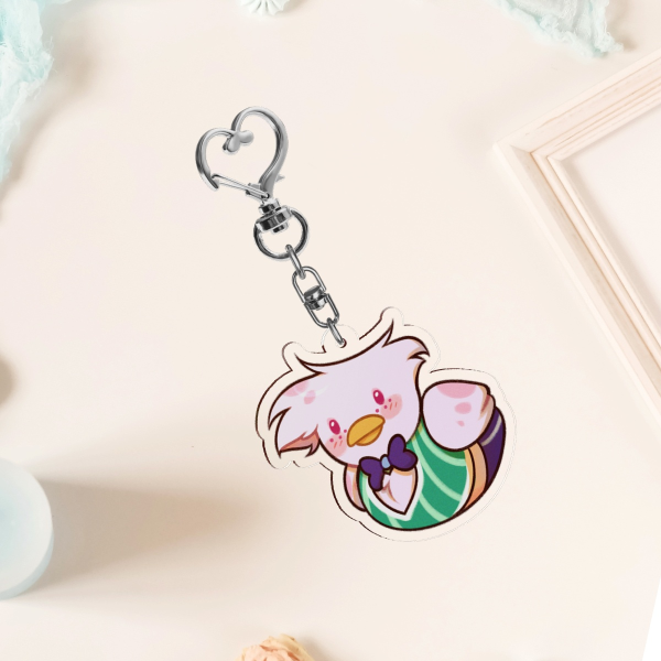 Gay Angel Dust Duck Keychain
