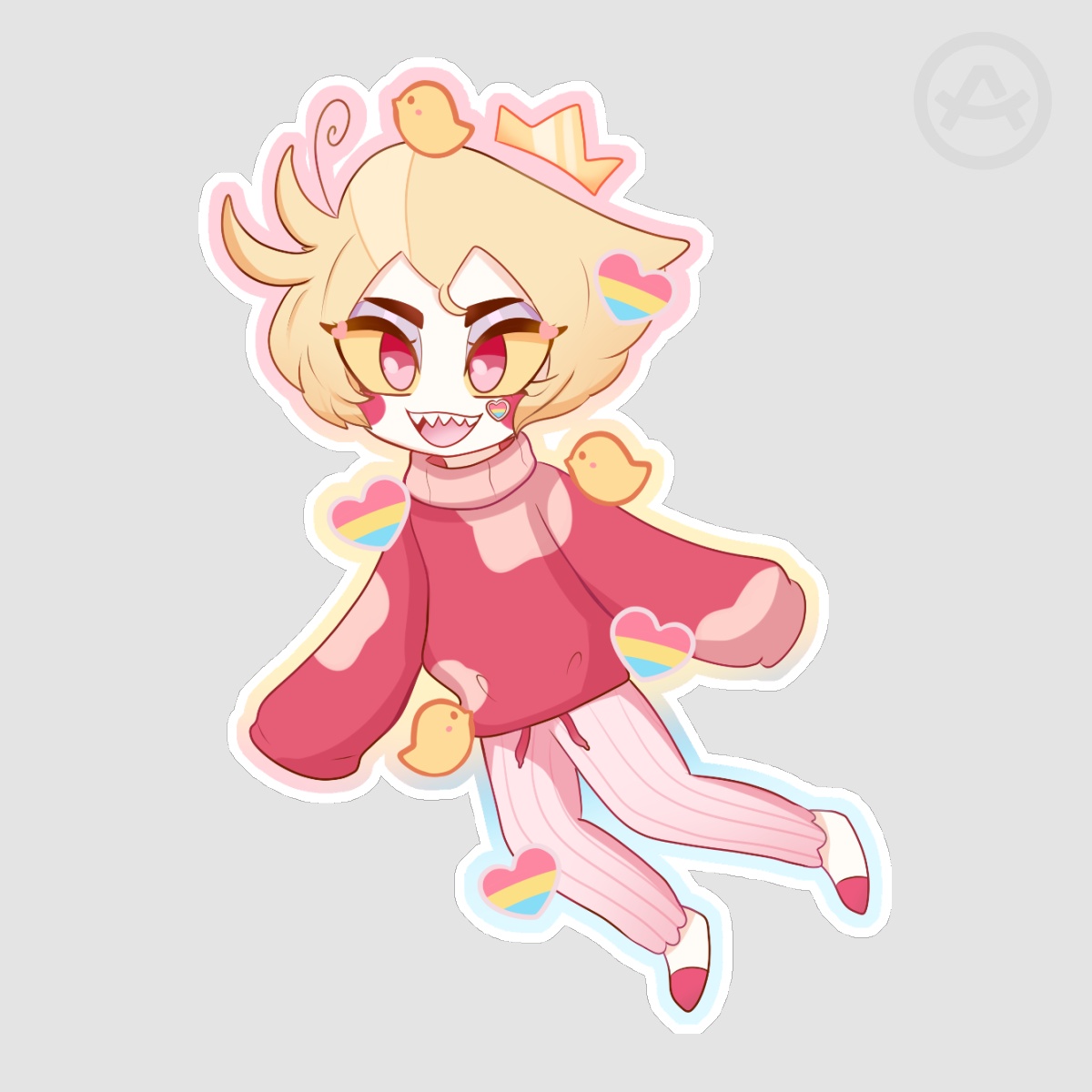Lucifer hazbin hotel Pansexual pride Sticker | soft touch 