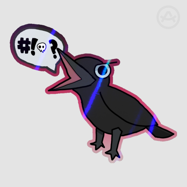 Cursing Crow Sticker