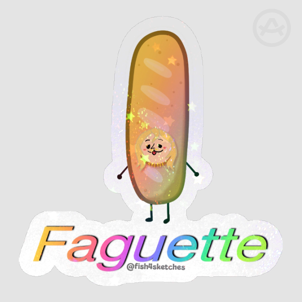 Faguette, hetalia France, gay jokes, Sticker