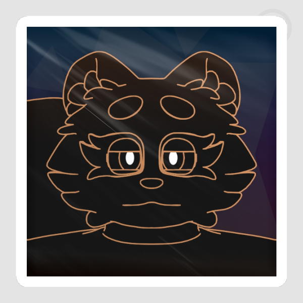 Neon Glowing Miko Die Cut Stickers