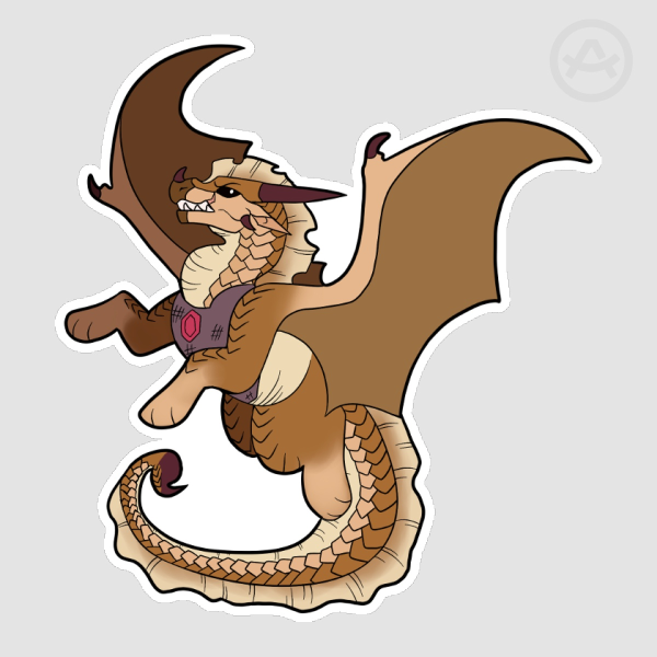 Burn Die Cut Sticker