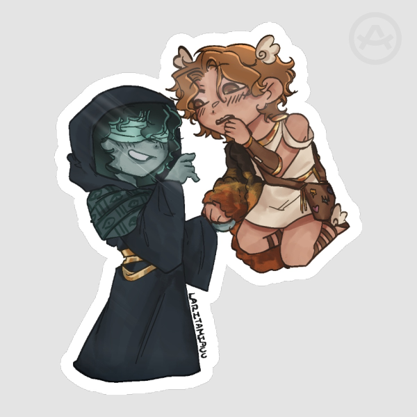 Hermes and Tiresias Sticker