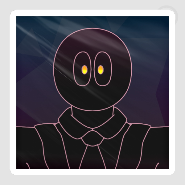 Neon Glowing Meshy Die Cut Stickers