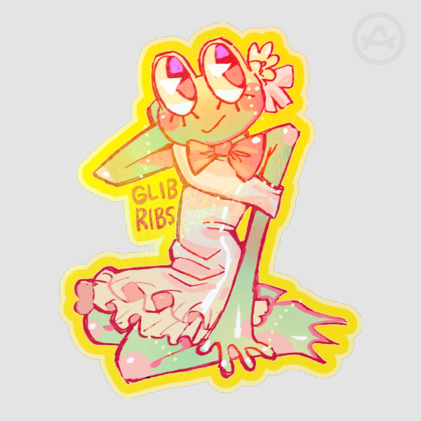 Ribbit Holographic Sticker