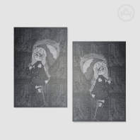 Wren In The Rain Print