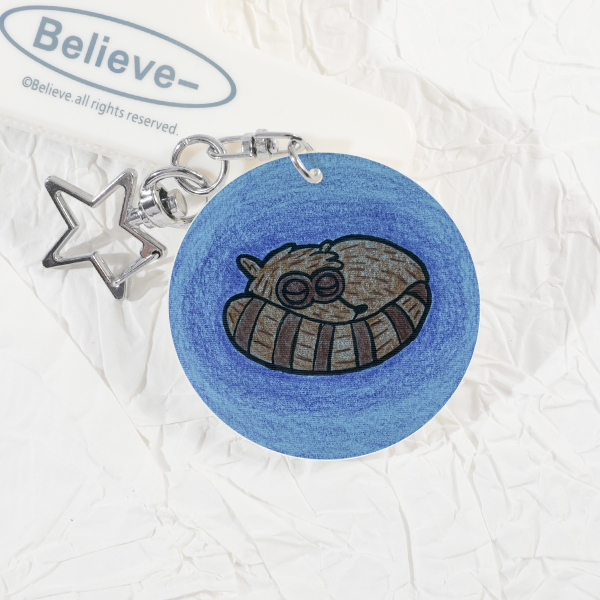 Sleeping Rigby Lenticular Pendant/Keychain