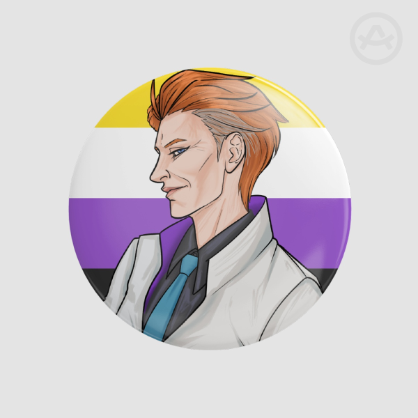 OVERWATCH MOIRA Non-Binary Pride BUTTON PIN