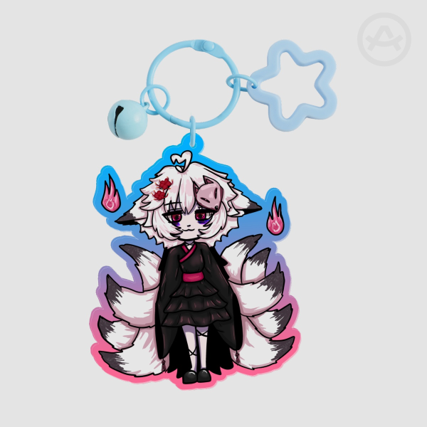 Kitsune Mary - Colored Edge Acrylic Keychain