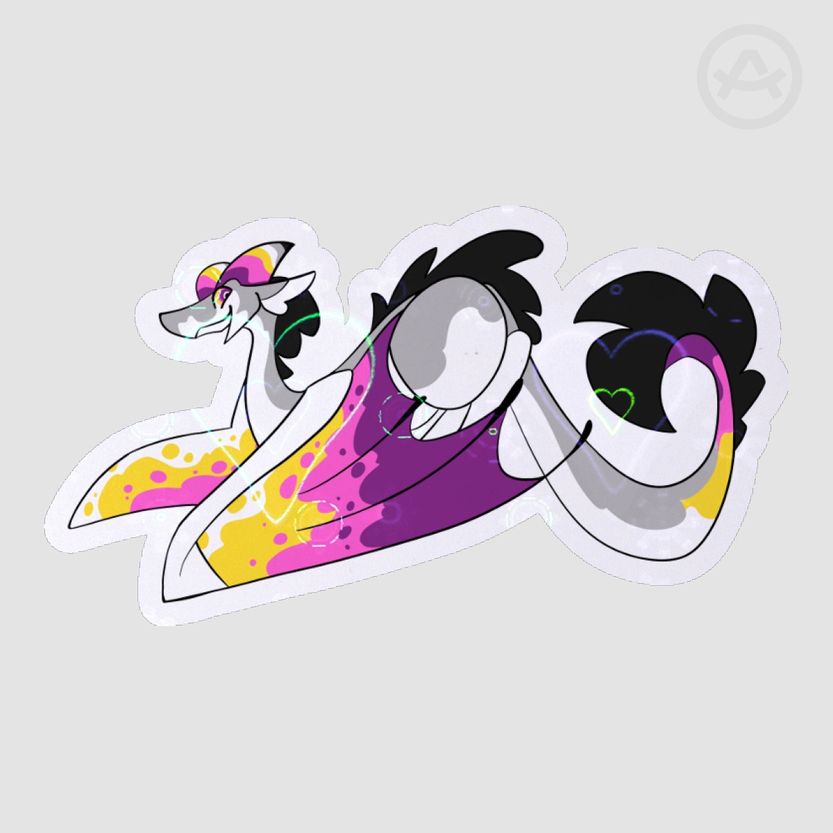 Asexual Wyvern Sticker