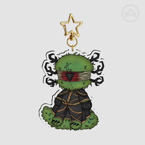 Button doll leshy keychain