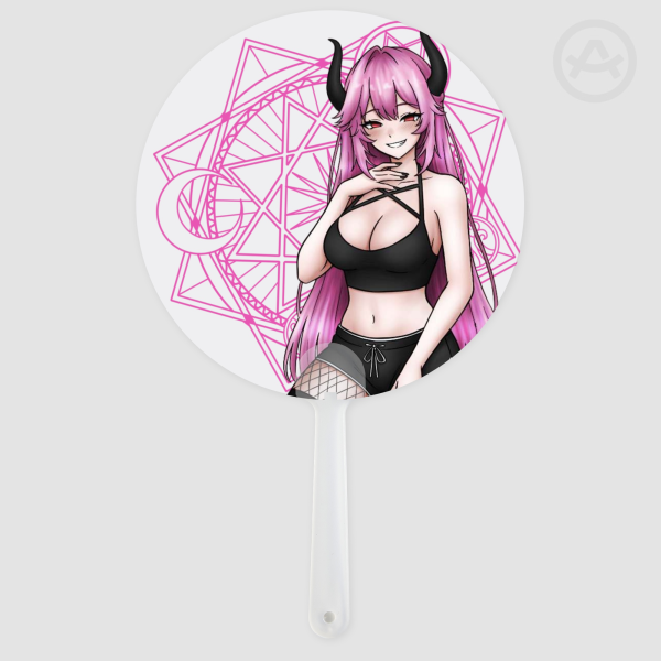 Aila Yandere Transparent Hand Fan - 6.61""(168mm)