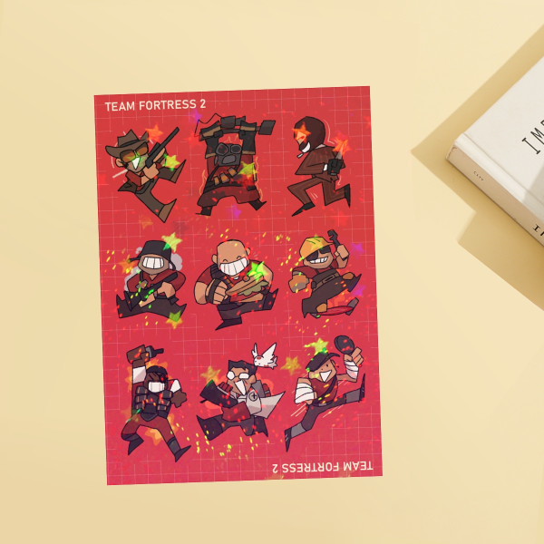 TF2 Mercs Sticker Sheet