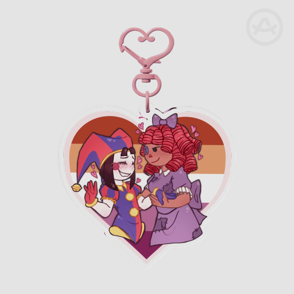 Jesterdoll pride keychain