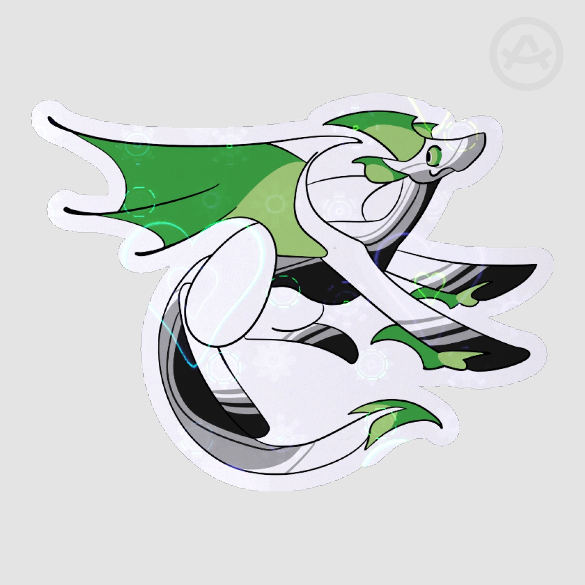Aromantic Dragon Stickers