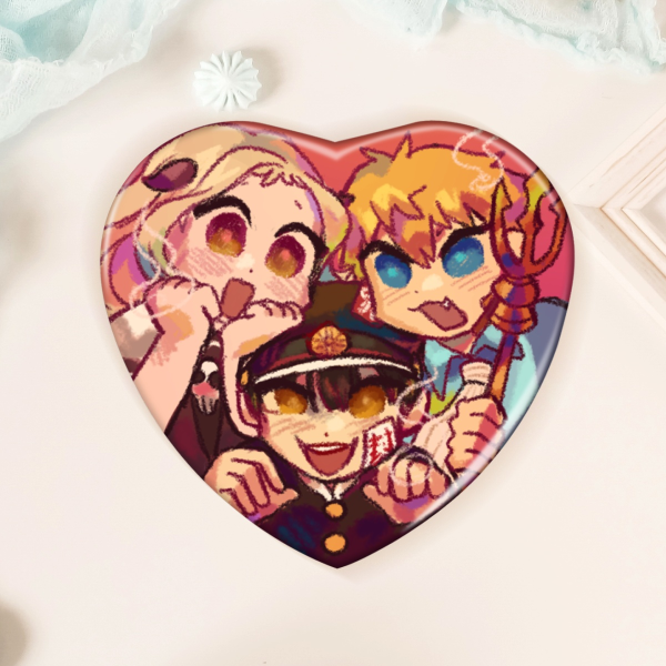 Toilet Bound Hakako-Kun Heart Pin