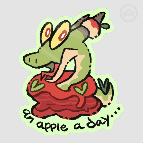 an apple a day... Sticker