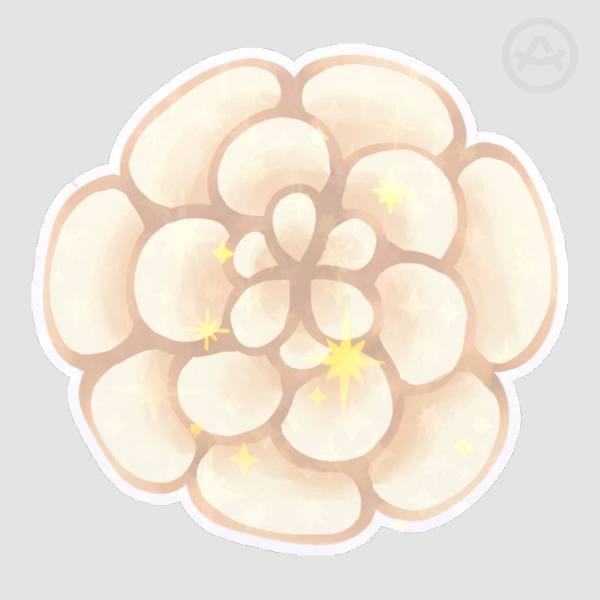 White Flower Sticker - Holo Star