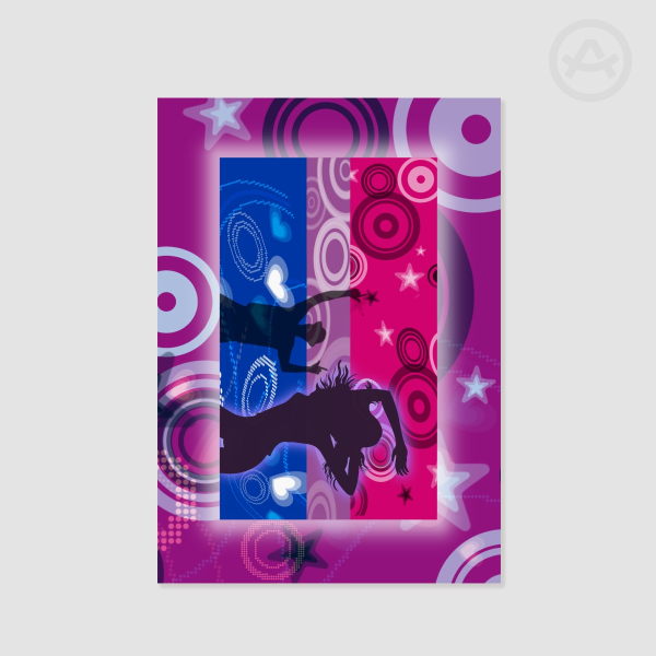 Bisexual Frutiger Metro Flag Poster - Small