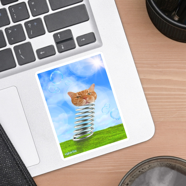 Spring Cat Sticker