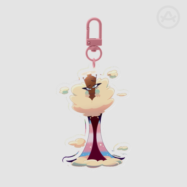 QUEENIE 🏳️‍⚧️ Trans Circus of Hell PRIDE 🏳️‍🌈🎪🔥| Acrylic Keychain | Hazbin Hotel x The Amazing Digital Circus Au Fanmade