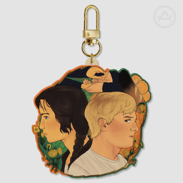 everlark wooden keychain