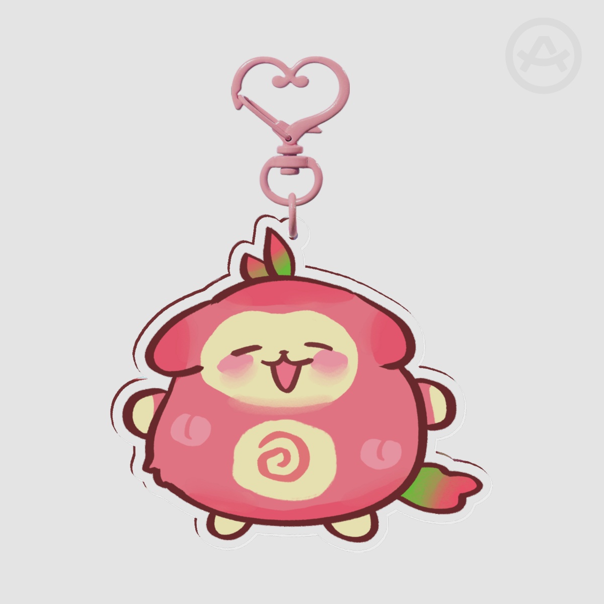 Peach Puppy Keychain