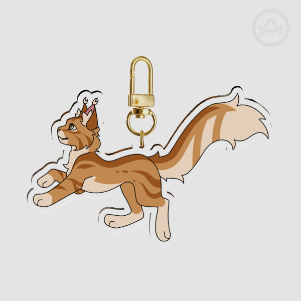 Orange Tabby Acrylic Keychain