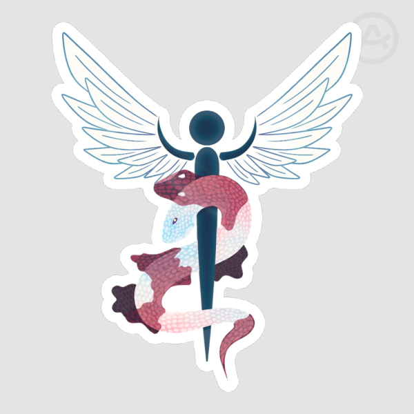 Transgender Healthcare Themed Die Cut Sticker