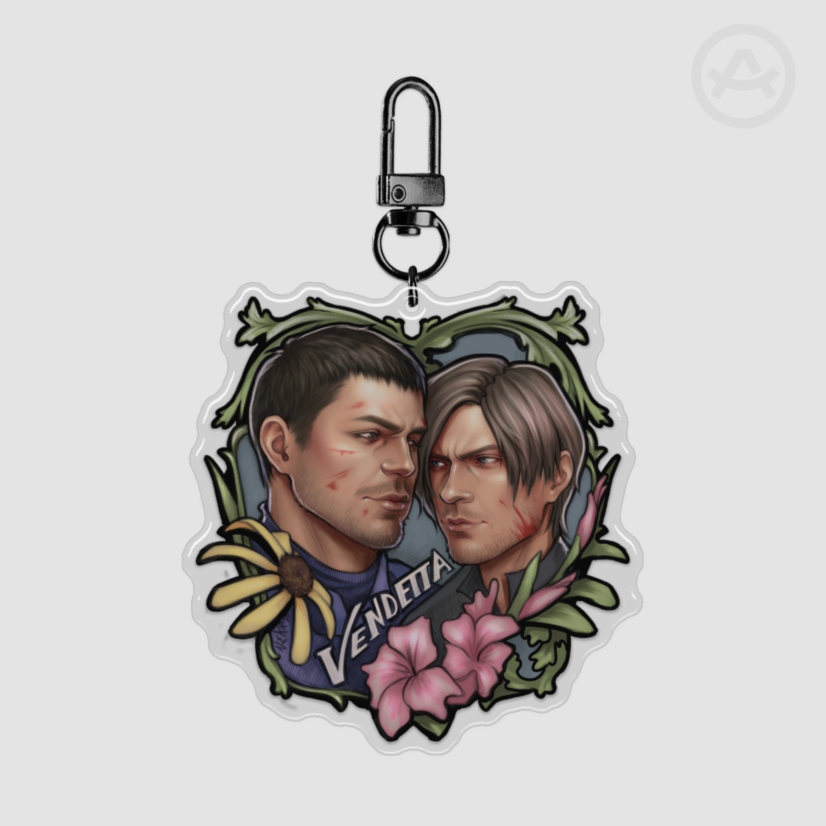 Vendetta Chris & Leon double sided keychain