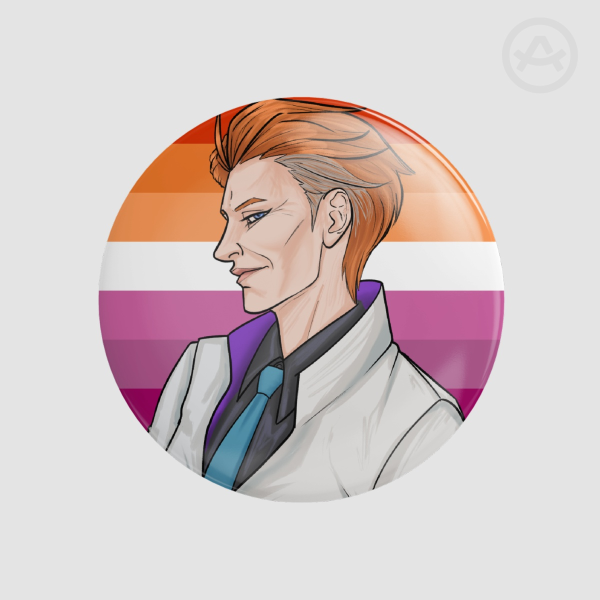 OVERWATCH MOIRA Lesbian Pride BUTTON PIN