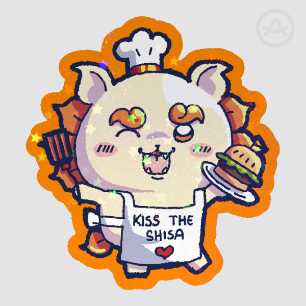 Summertime Shisa Die Cut Stickers