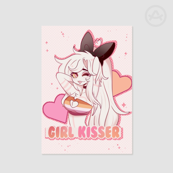 Angel Dust pride A4 print || Female ver - hazbin hotel