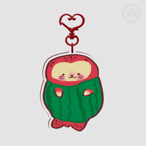 Watermelon Seal Keychain