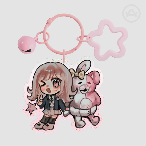 Chiaki & Monomi Colored Edge Keychain