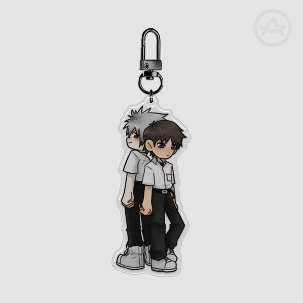 [Neon Genesis Evangelion] KawoShin Kaworu & Shinji Epoxy Clear Acrylic Keychain