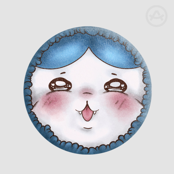Hachiware Plush Badge