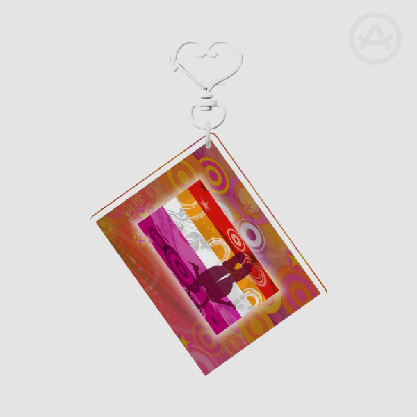 Lesbian Frutiger Metro Flag Keychain