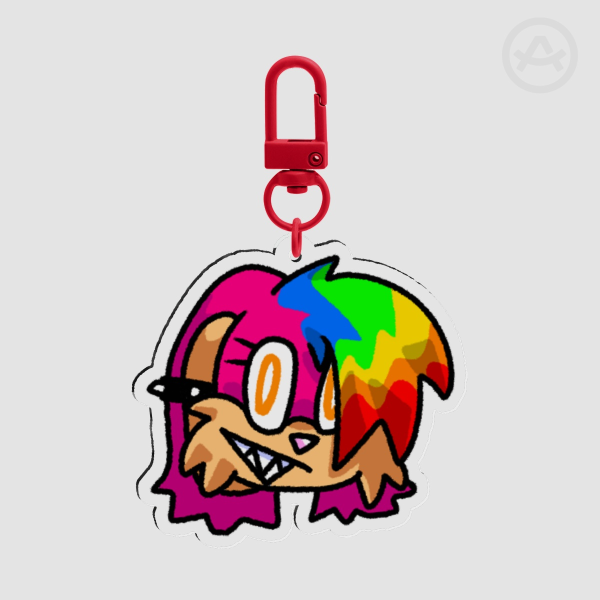 Evil Lilly Face Acrylic Keychain