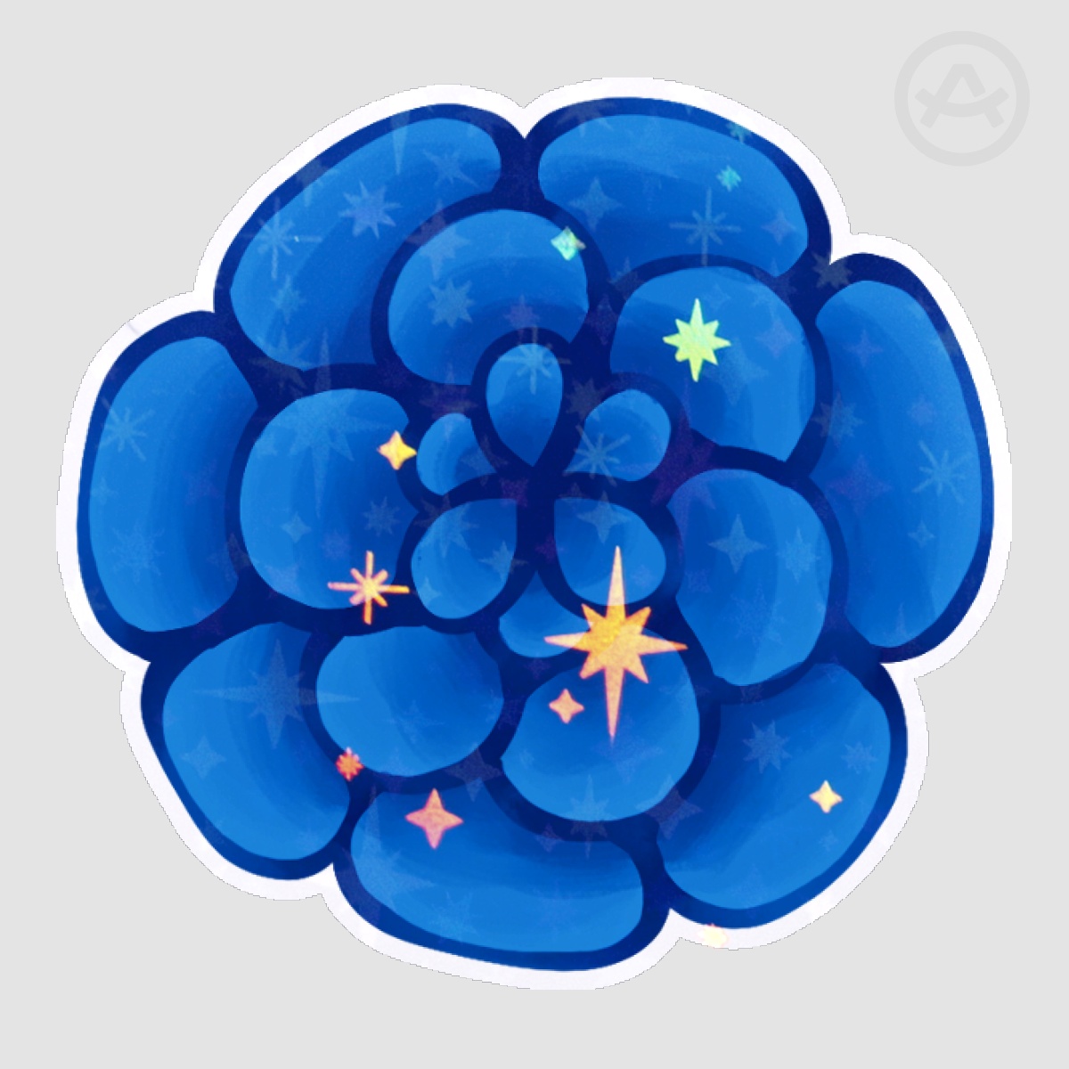 Blue Flower Sticker - Holo Star